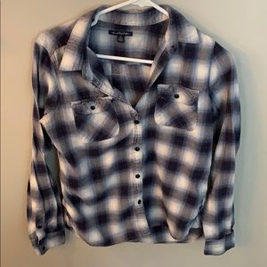 Blue Plaid Long Sleeve Shirt